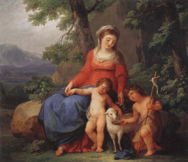 Angelika Kauffmann Maria mit dem Jesusknaben und Johannes mit dem Jesusknaben und Johannes mit dem Lamm Sweden oil painting art